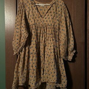 Daughters of India Kyra Mini Dress Sandalwood